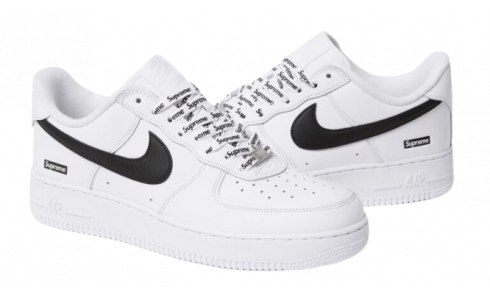 Nike Air Force 1 Low Supreme White Black 2