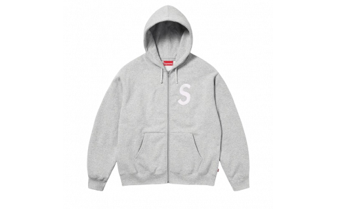 Supreme S Logo Zip Up Hooded Sweatshirt