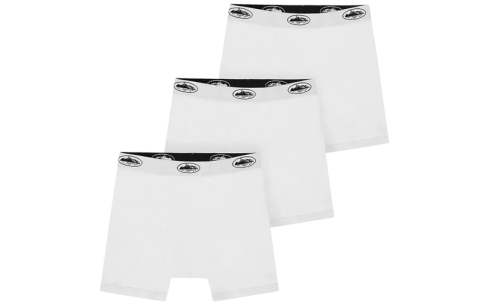 Corteiz Alcatraz Boxers (3 Pack) 'White'