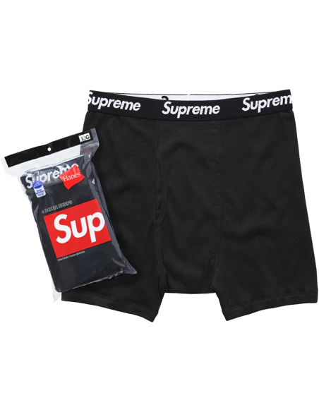 Supreme Hanes Boxer Briefs (4 Pack) Black