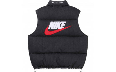 Supreme Nike Denim Puffer Vest Black