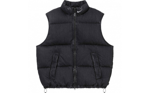 Supreme Nike Denim Puffer Vest Black 2
