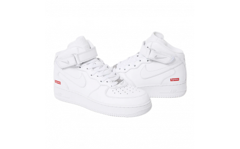 Nike Air Force 1 Mid Supreme White 2