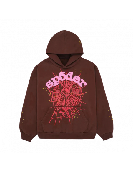 Sp5der Web Hoodie Brown