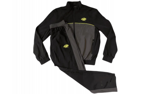 Syna World Syna Logo Shell Tracksuit Black Grey Yellow