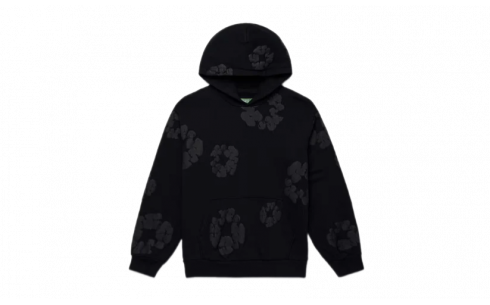 Denim Tears Cotton Wreath Hoodie Black Monochrome