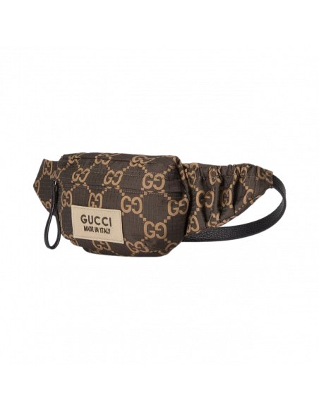 Gucci Large GG Polyester Belt Bag Ebony/Beige