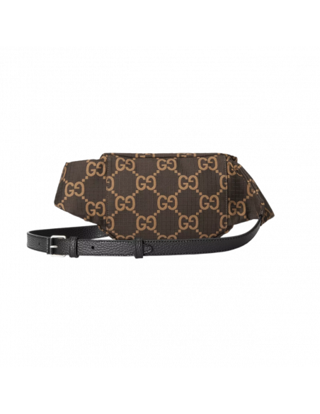 Gucci Large GG Polyester Belt Bag Ebony/Beige
