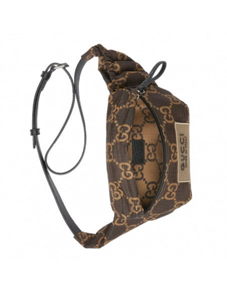 Gucci Large GG Polyester Belt Bag Ebony/Beige